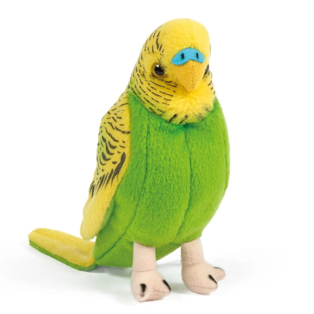 Living Nature Yellow Budgerigar With Sound Soft Toy