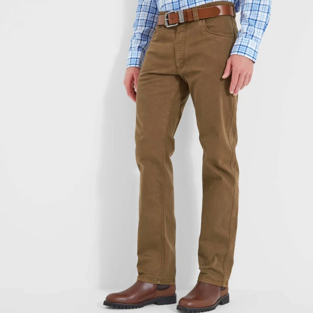 Schoffel Mens Canterbury 5 Pocket Jean Toffee