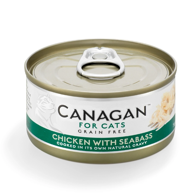 Canagan Cat Food Can Chicken & Seabass 75g
