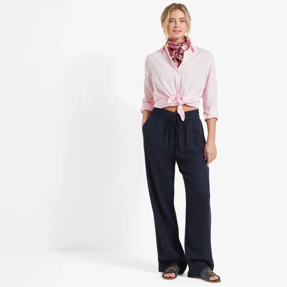 Schoffel Ladies Daphne Linen Trousers Navy