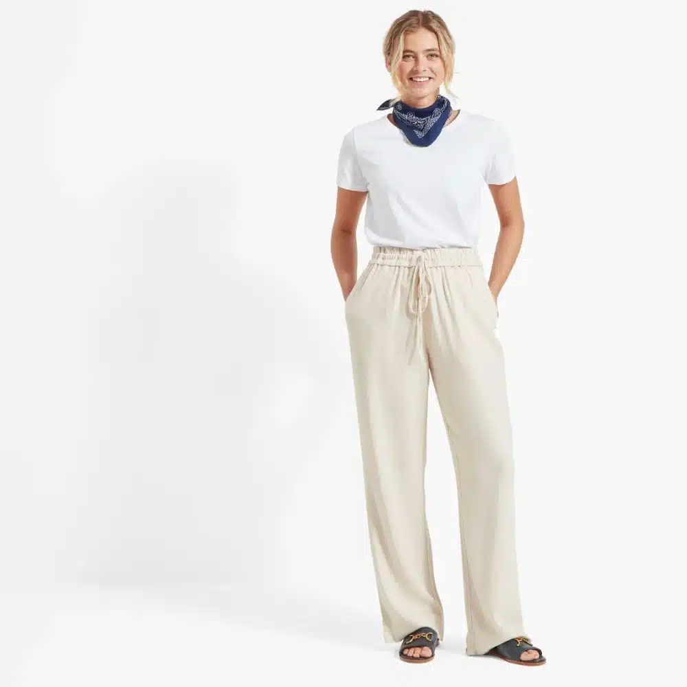 Schoffel Ladies Daphne Linen Trousers Oat