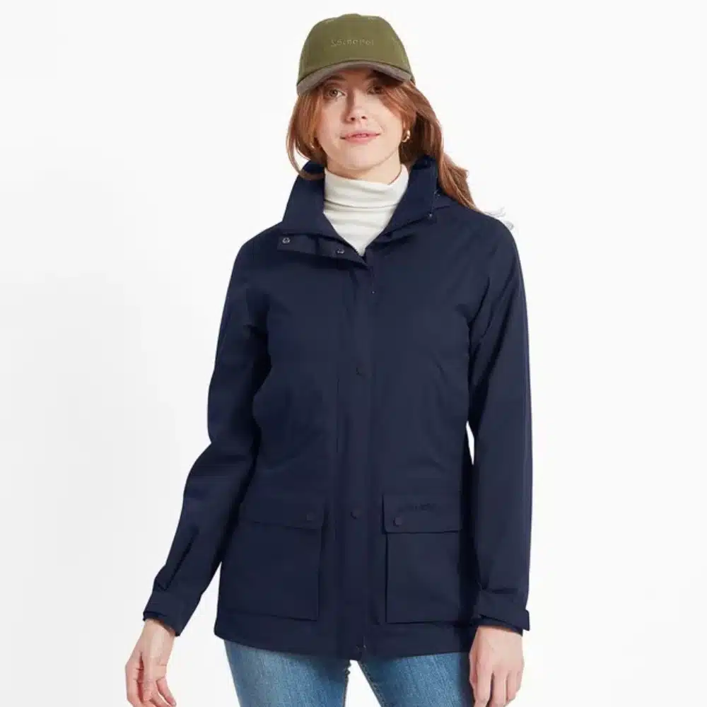 Schoffel Ladies Edith Waterproof Jacket Navy