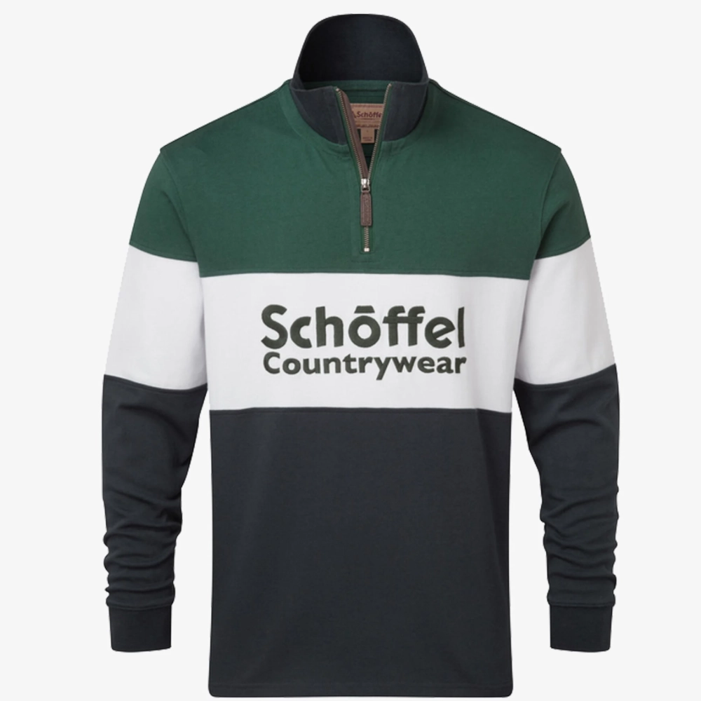 Schoffel Unisex Exeter Heritage Quarter Zip Top Navy