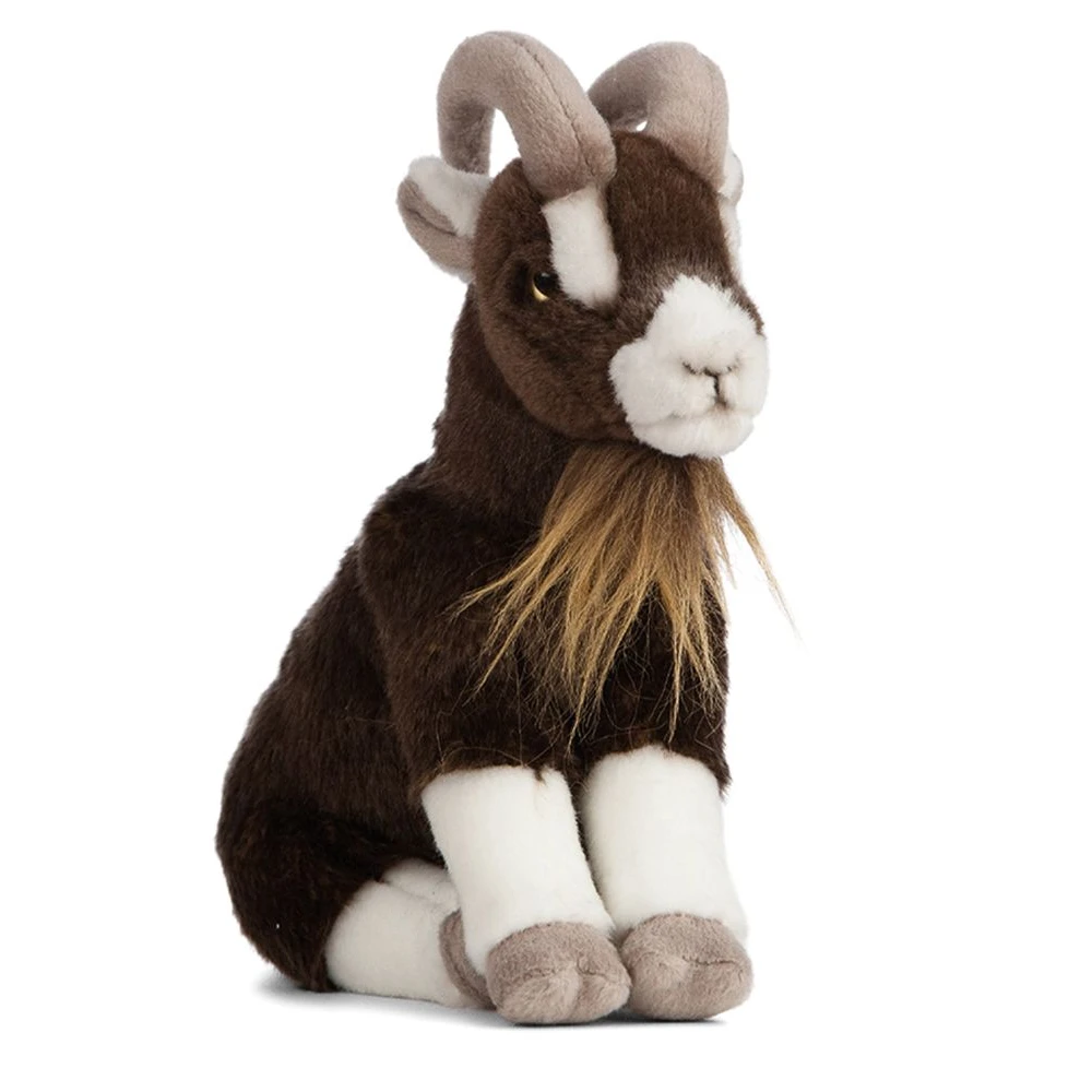 Living Nature Brown Goat Sitting Soft Toy