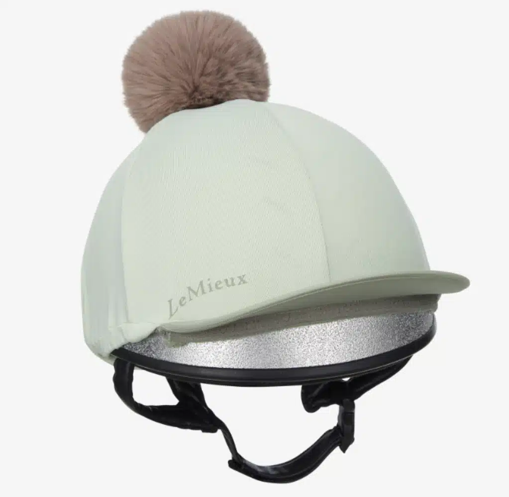 LeMieux Young Rider Pom Hat Silk Pistachio