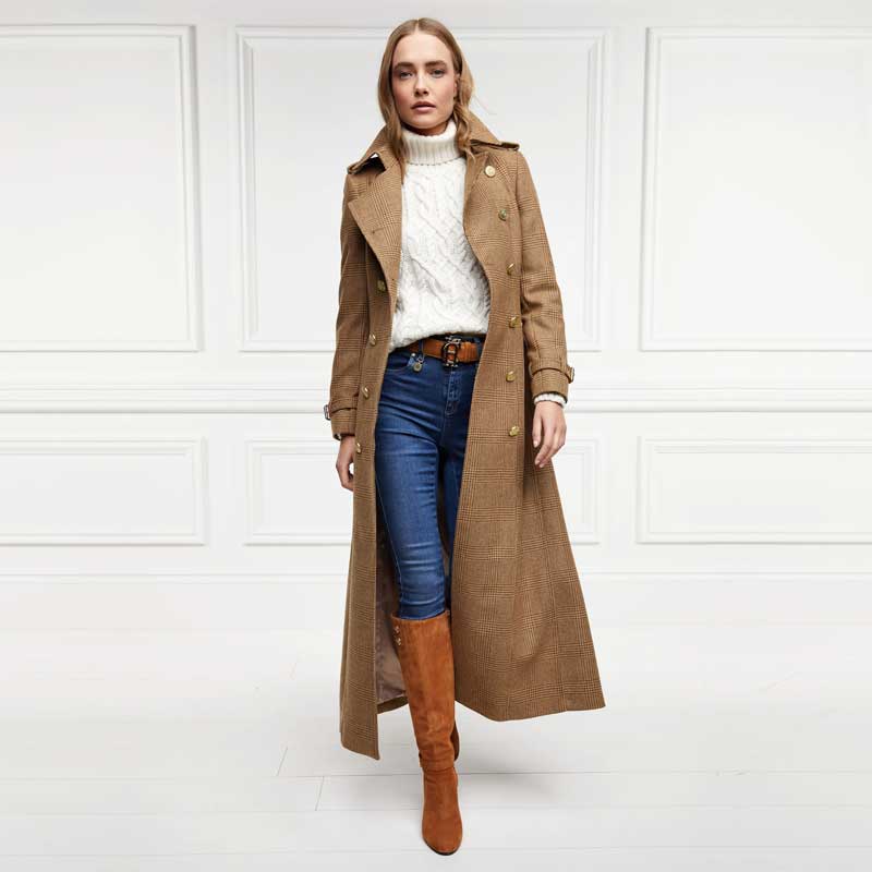 Holland Cooper Ladies Full Length Marlborough Trench Coat Tawny