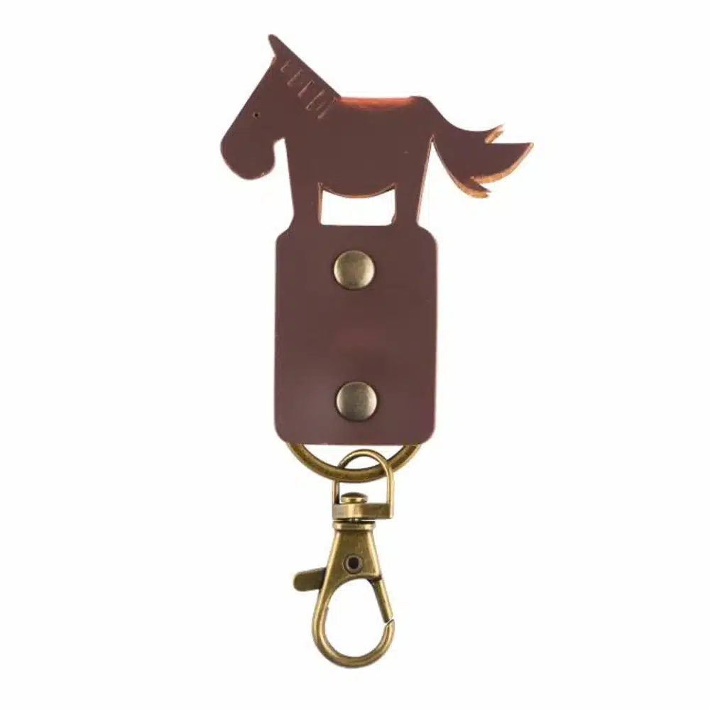 Sting In The Tail Recycled Leather Horse Keyring