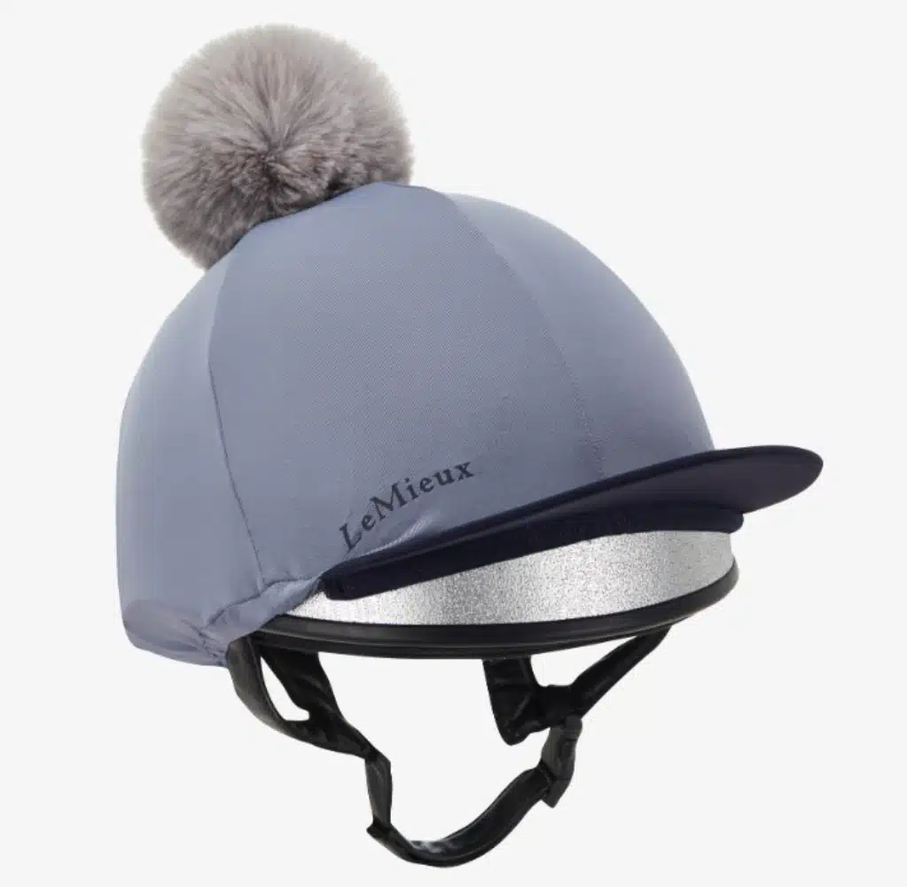 LeMieux Pom Hat Silk Jay Blue
