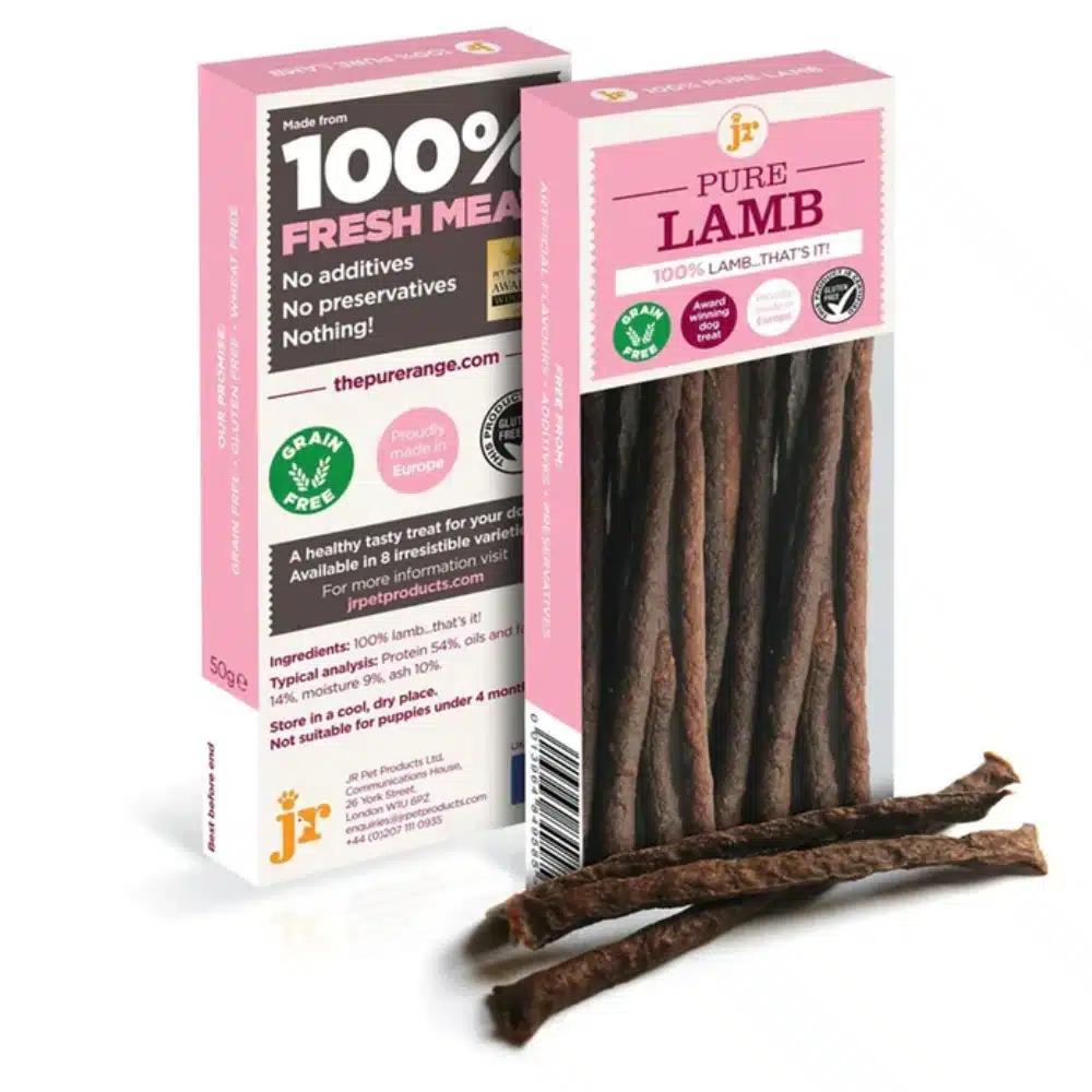 JR Pure Lamb Sticks Dog Treats 50g