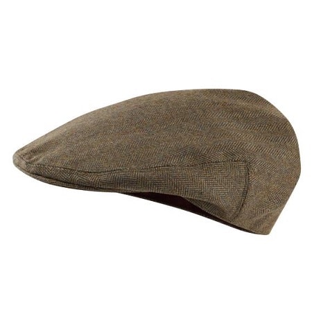 Schoffel Ladies Cap Loden Green Herringbone Tweed