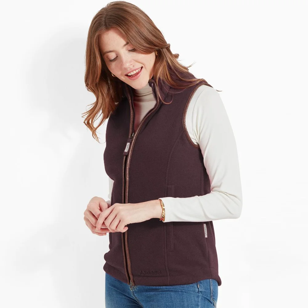 Schoffel Ladies Lyndon Fleece Gilet Port