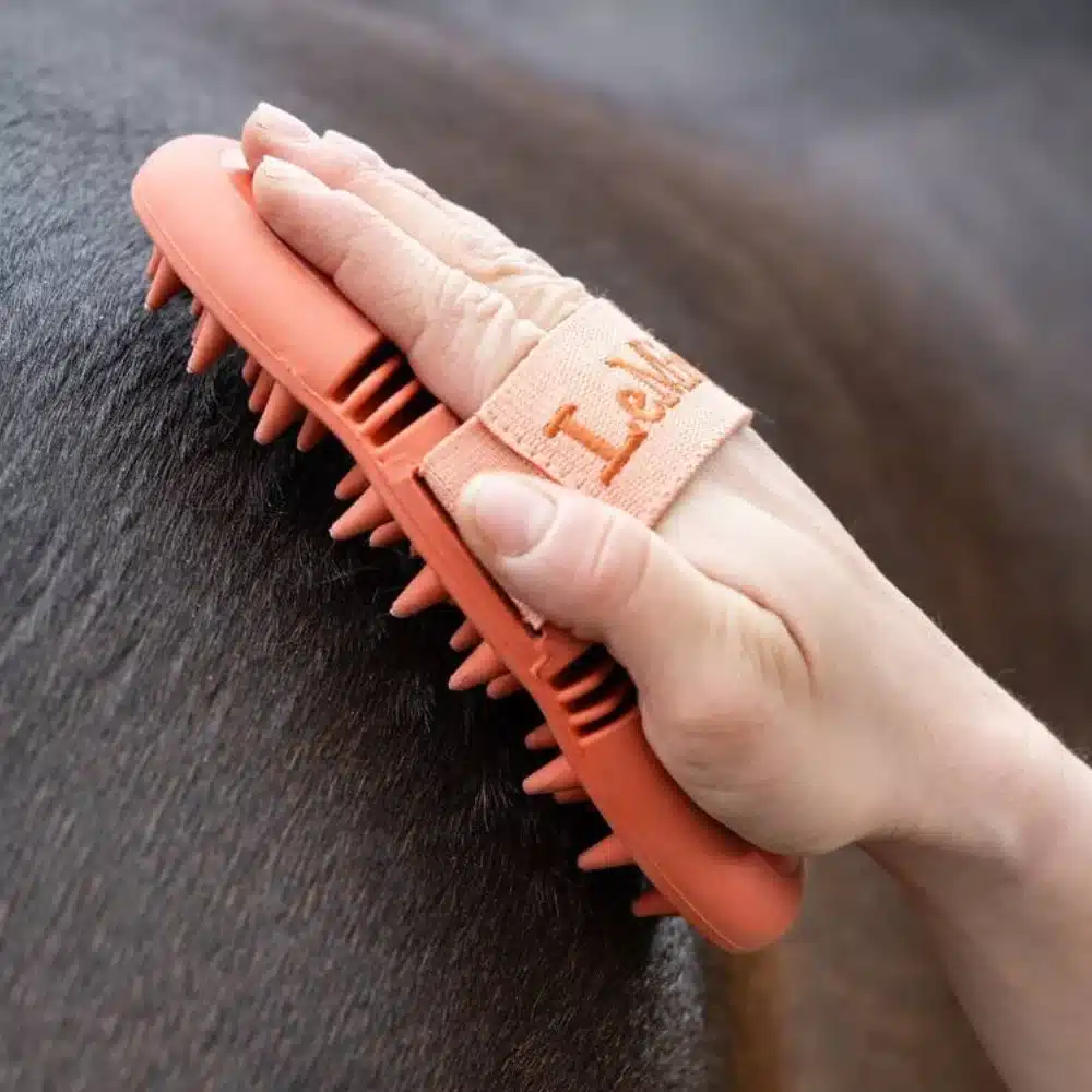 LeMieux Flexi Massage Brush Apricot