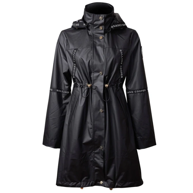Holland Cooper Ladies Rain Coat Matte Black