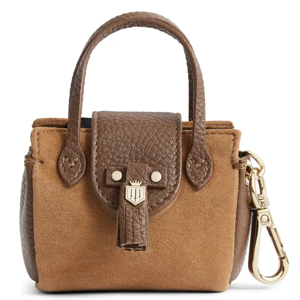 Fairfax & Favor Mini Windsor Shopping Tote Tan Suede