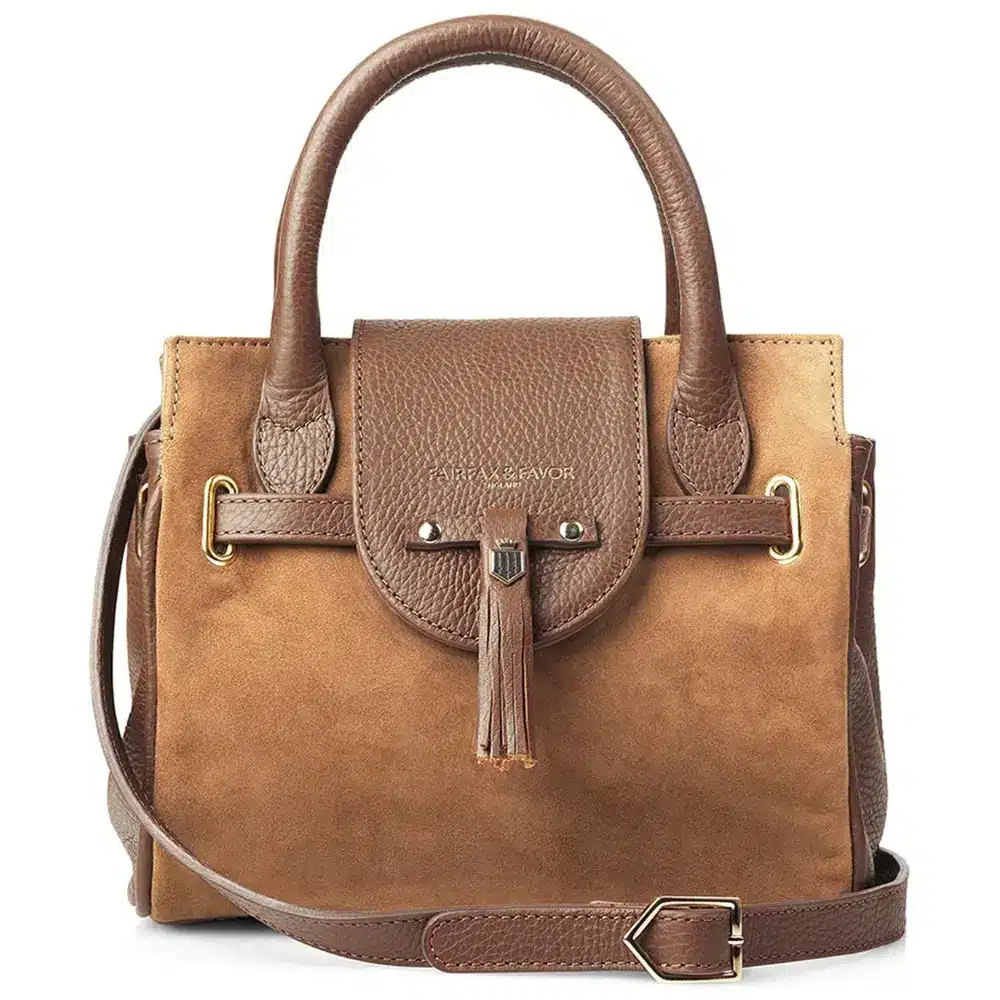 Fairfax & Favor Mini Windsor Handbag Tan Suede