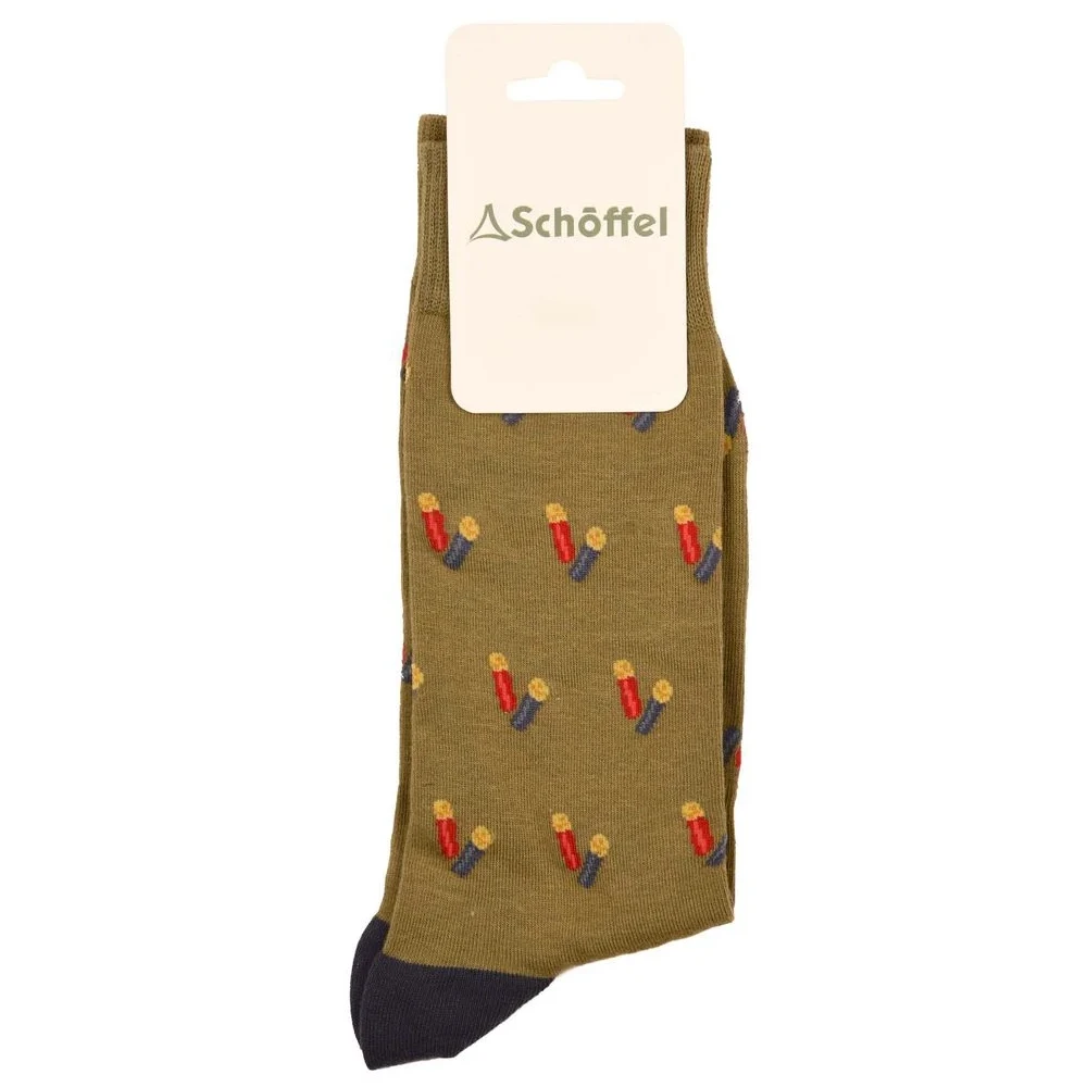 Schoffel Mens Cotton Socks Moss Cartridge