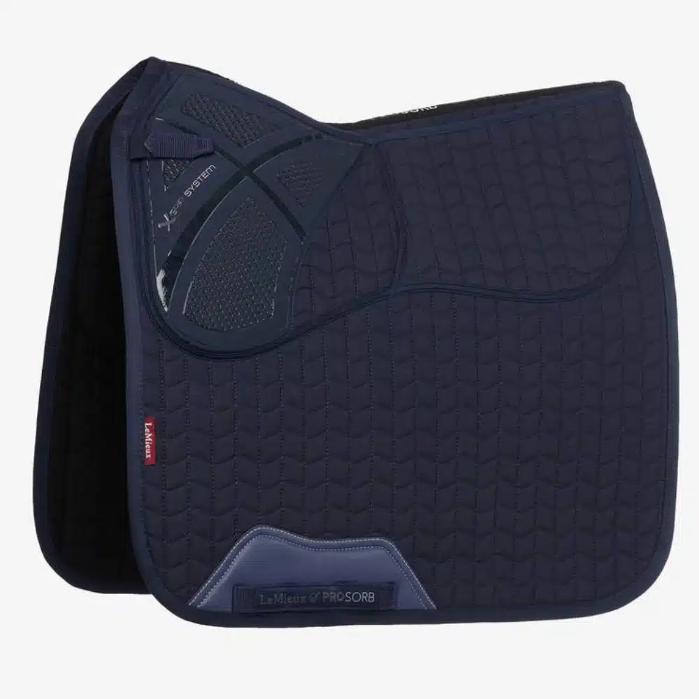 LeMieux ProSorb Plain 2 Pocket Dressage Square Navy
