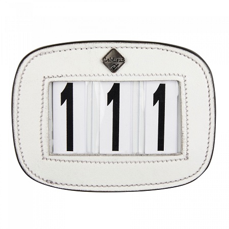LeMieux Saddle Pad Plain Number Holder White