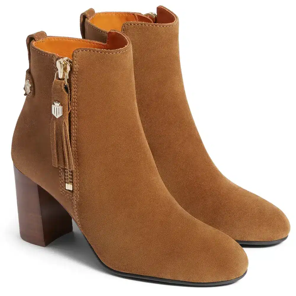 Fairfax & Favor Ladies Oakham Ankle Boot Tan Suede