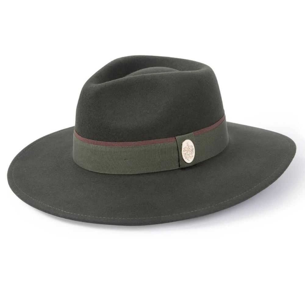Hicks & Brown Ladies Oxley Fedora Hat Olive Green