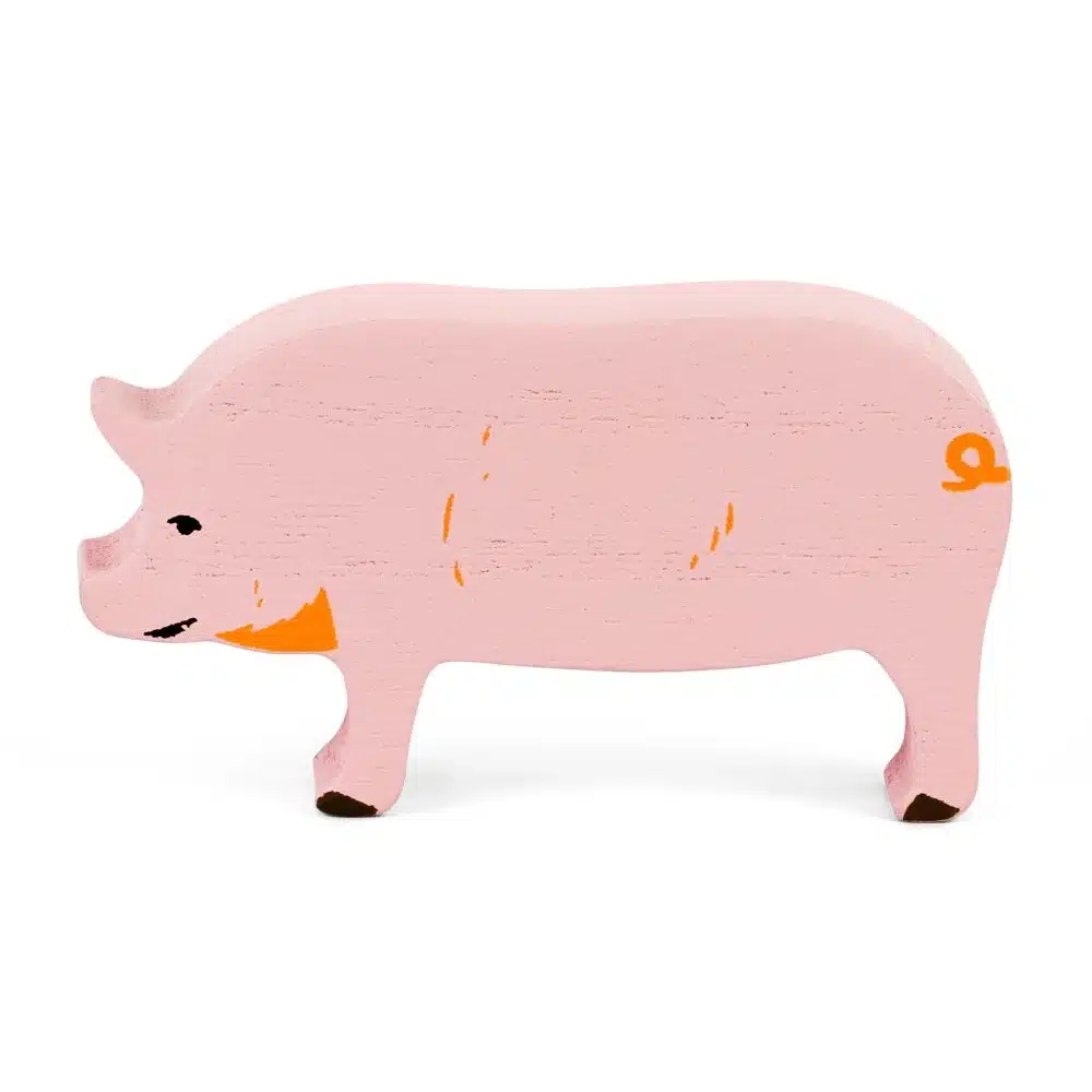 Keycraft Majigg Wooden Pig Figure