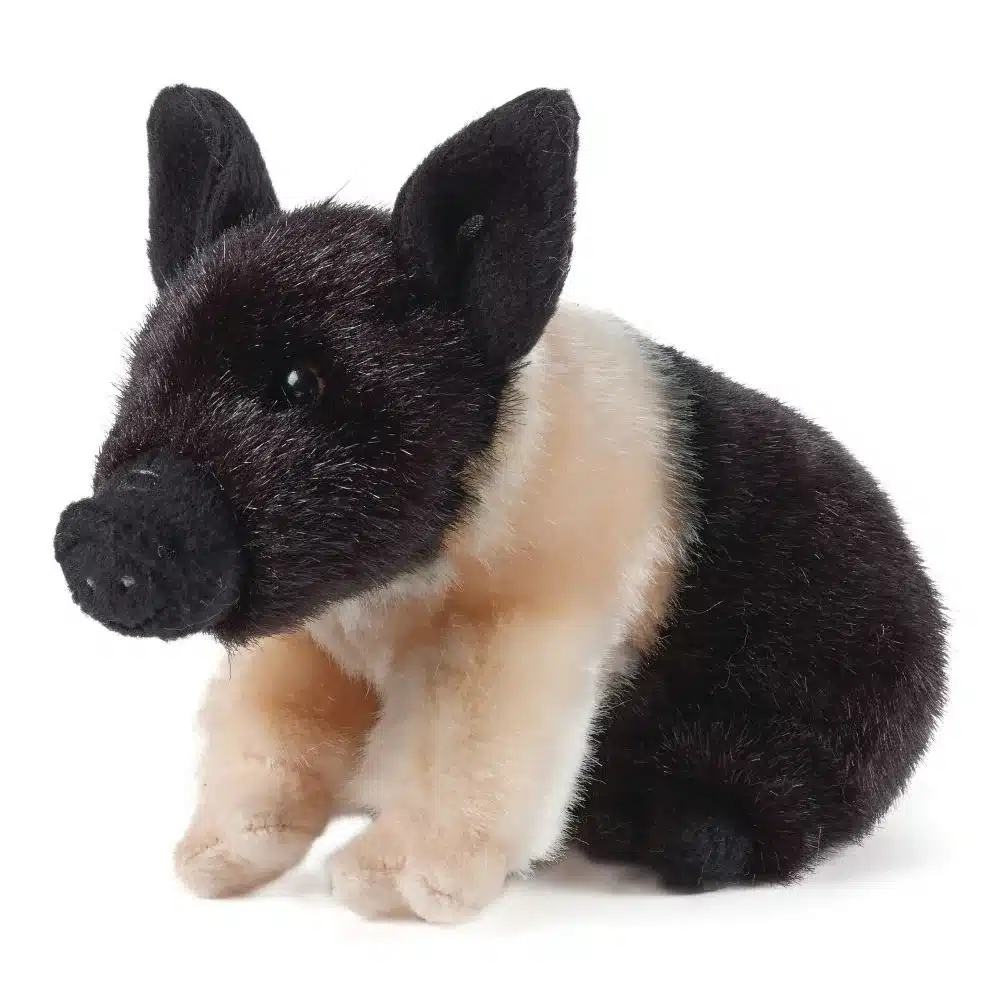 Living Nature Black & Pink Piglet Soft Toy