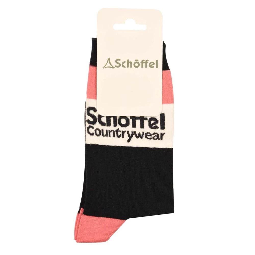 Schoffel Ladies Cotton Socks Pink Heritage
