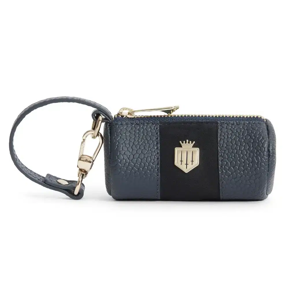 Fairfax & Favor Dog Poop Bag Holder Navy Scotchgrain