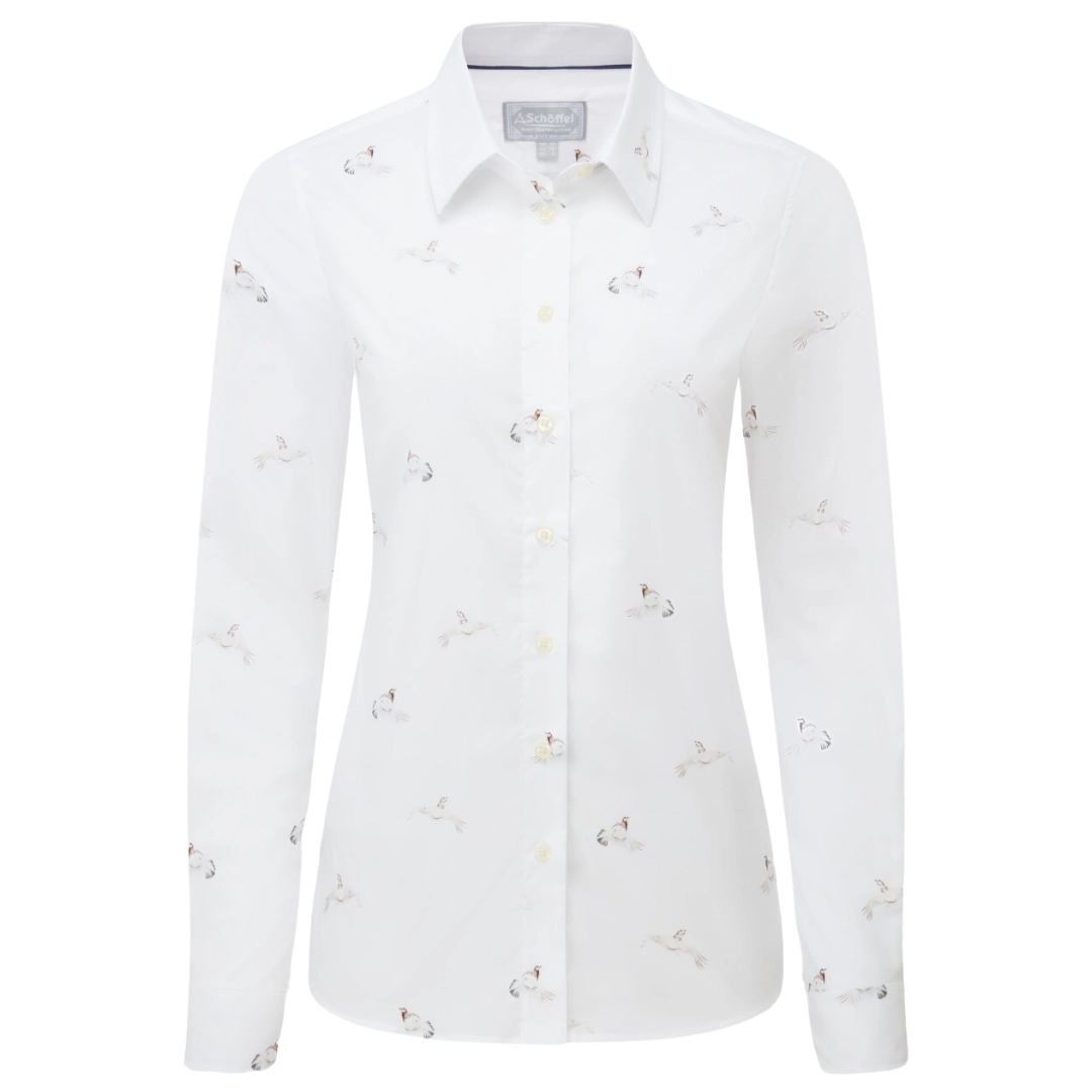 Schoffel Ladies Norfolk Shirt Ptarmigan Print