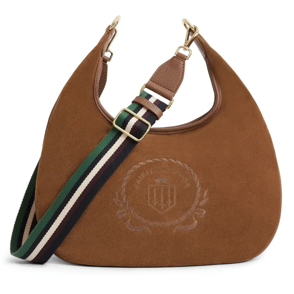 Fairfax & Favor Richmond Hobo Bag Tan Suede
