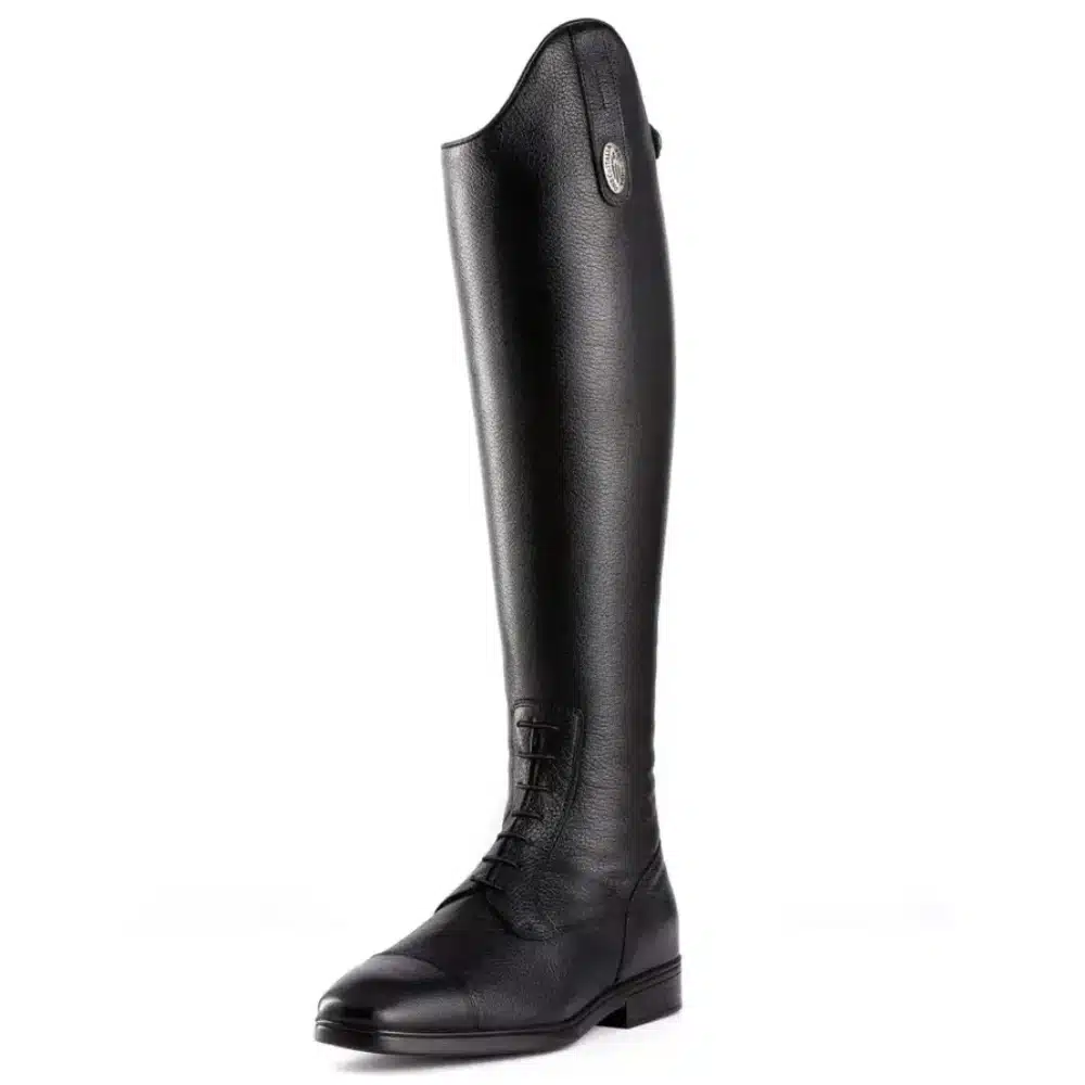 De Niro Leather Long Riding Boot Quick Black