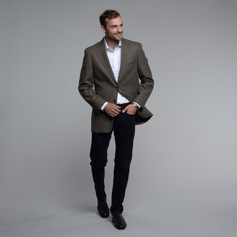 Schoffel Mens Belgrave Tweed Sports Jacket Loden Green Herringbone