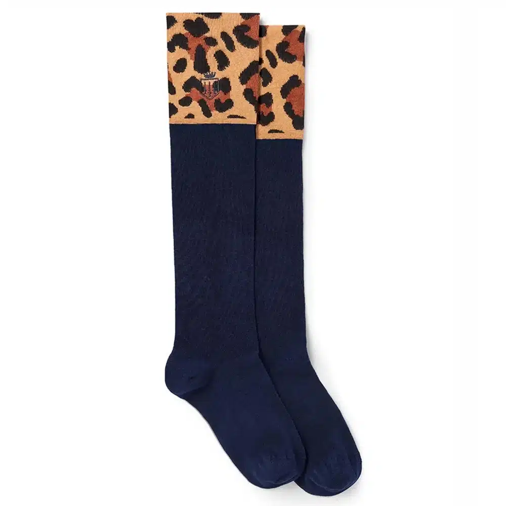 Fairfax & Favor Ladies Signature Knee High Socks Leopard