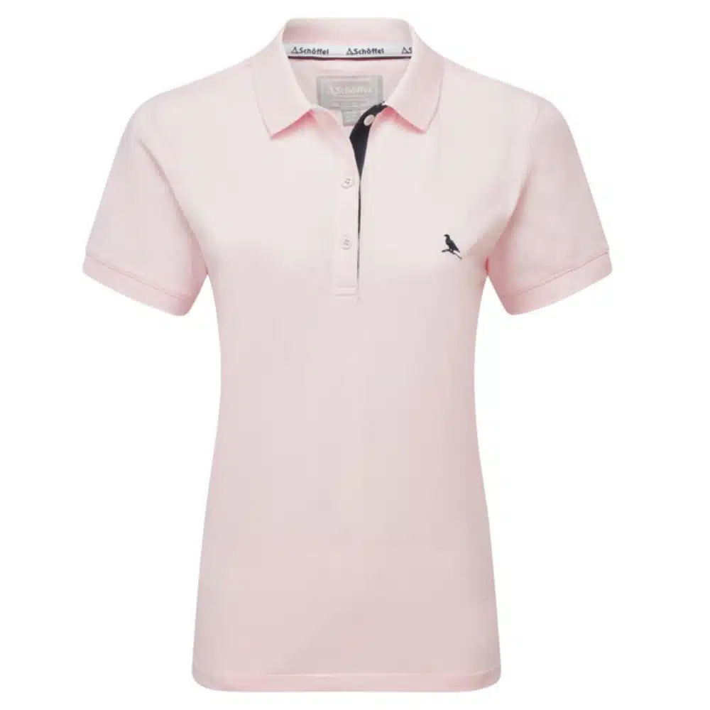 Schoffel Ladies St Ives Polo Shirt Pale Pink