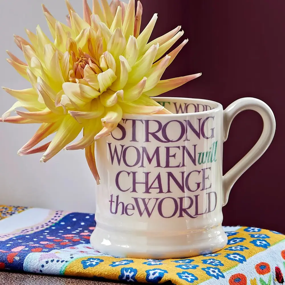 Emma Bridgewater Purple Toast Change Our World 1/2 Pint Mug