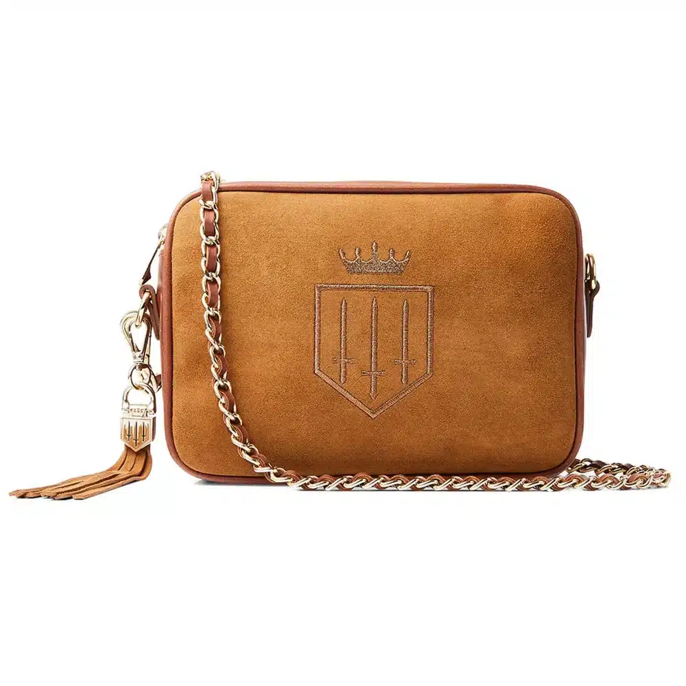 Fairfax & Favor Finsbury Cross Body Bag Tan Suede