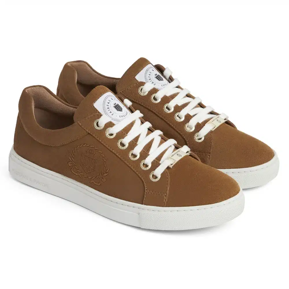 Fairfax & Favor Ladies Richmond Trainer Tan Suede