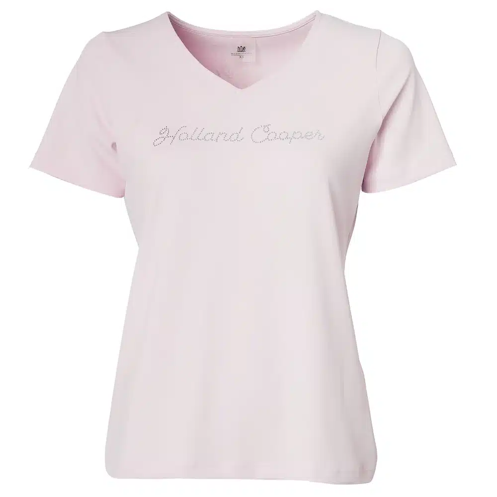 Holland Cooper Ladies Training V Neck Tee Blush