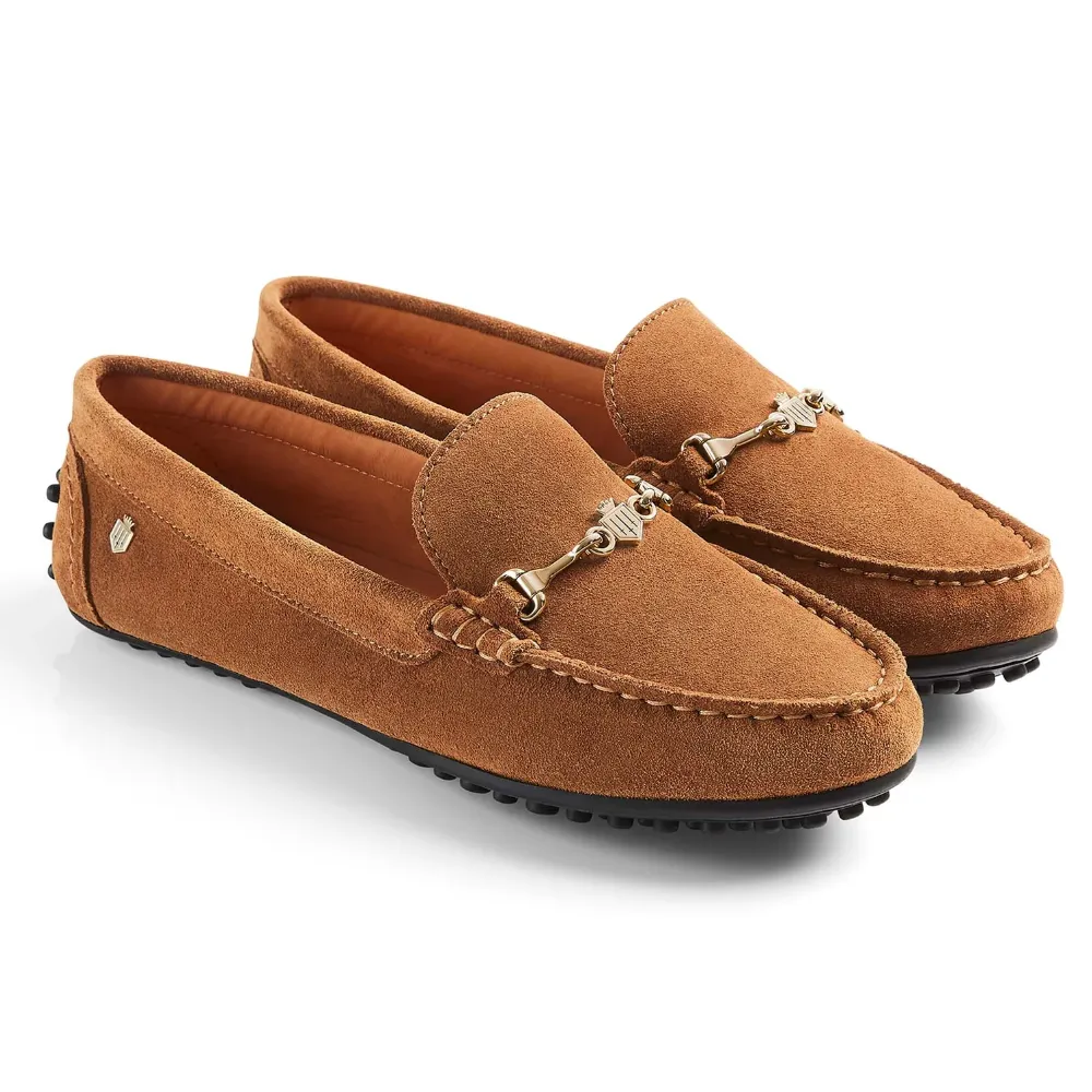 Fairfax & Favor Ladies Trinity Driver Shoe Tan Suede