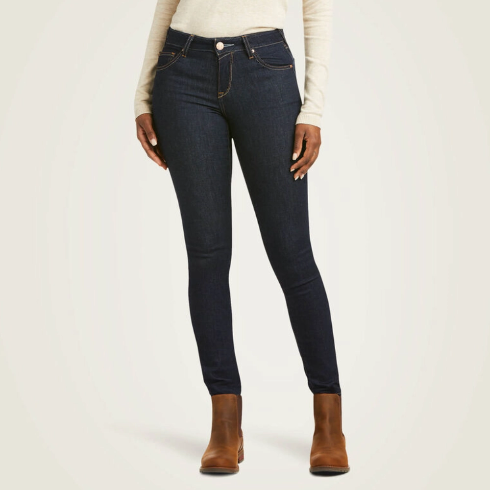 Ariat Ladies Ultra Stretch Perfect Rise Ultra Stretch Sidewinder Skinny Jean Rinse