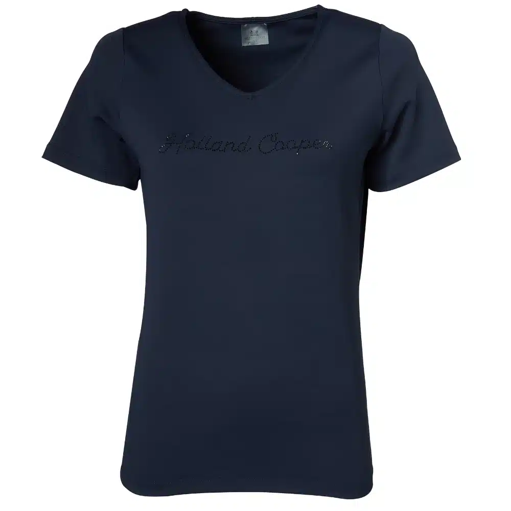 Holland Cooper Ladies Training V Tee Ink Navy