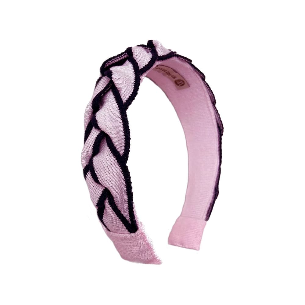 Waring Brooke Signature Plait Hairband Pink/Navy