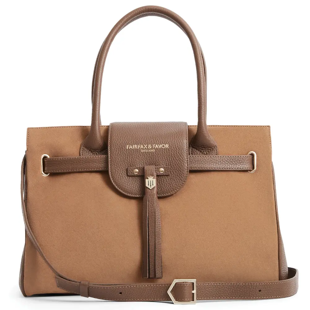 Fairfax & Favor The Windsor Handbag Tan Suede