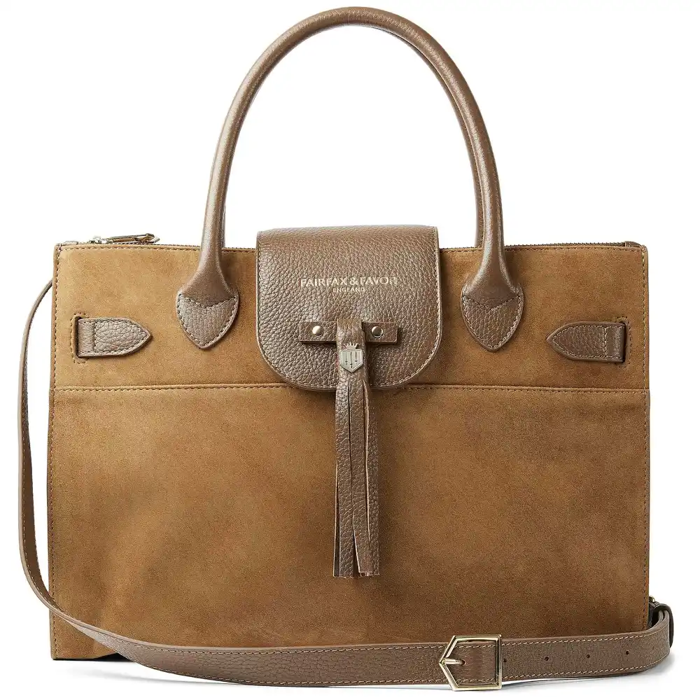 Fairfax & Favor The Windsor Work Bag Tan Suede