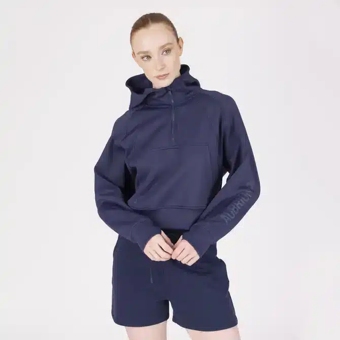 Shires Aubrion Ladies React Quarter Zip Hoodie Midnight