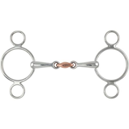 Shires Two Ring Gag with Copper Lozenge Bit