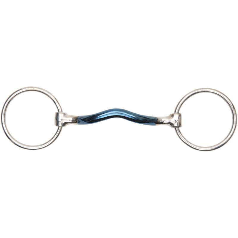 Shires Blue Sweet Iron Loose Ring Bit with Mullen Mouth