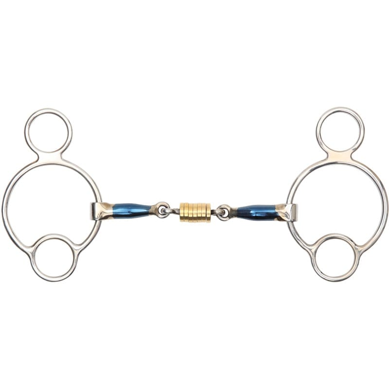 Shires Blue Sweet Iron Universal Bit with Roller Link
