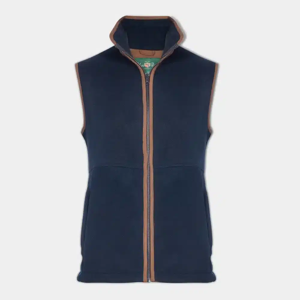 Alan Paine Mens Aylsham Fleece Gilet Navy
