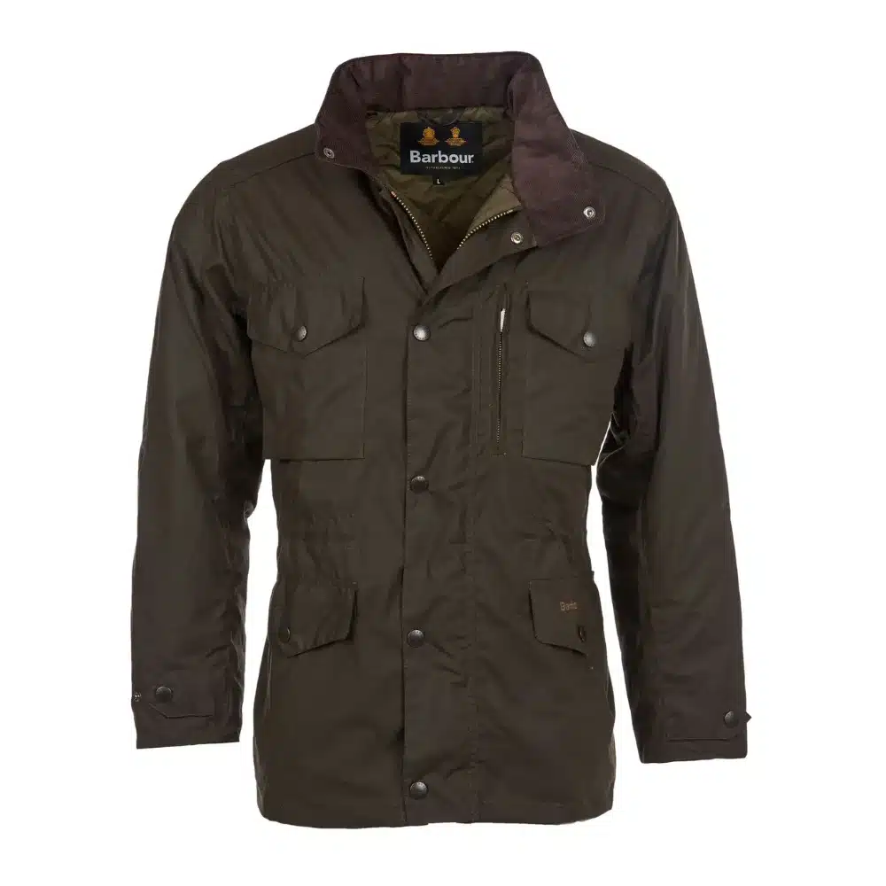 Barbour Mens Sapper Waxed Jacket Olive